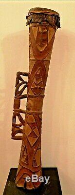 1 Asmat Wooden Drum from Irian Jaya, Papua New Guinea Art