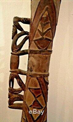 1 Asmat Wooden Drum from Irian Jaya, Papua New Guinea Art