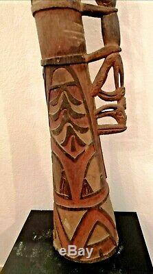 1 Asmat Wooden Drum from Irian Jaya, Papua New Guinea Art