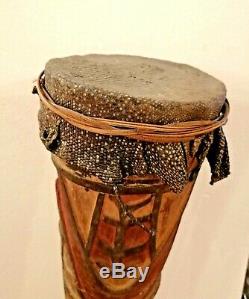 1 Asmat Wooden Drum from Irian Jaya, Papua New Guinea Art