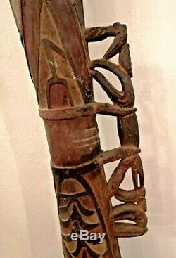 1 Asmat Wooden Drum from Irian Jaya, Papua New Guinea Art