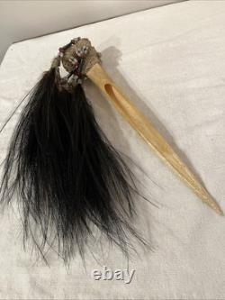 16 Papua New Guinea Cassowary Ceremonial Bone Dagger & Feathers