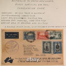 1934 Brisbane Australia First Flight Cover FFC To Port Moresy Papua New Guinea
