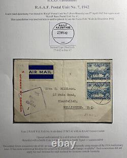 1942 Port Moresby Papua New Guinea Air Force RAAF Censored Cover to New Zealand