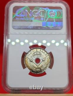 1945 George VI Shilling New Guinea NGC MS67 Colorful Toning TOP POP
