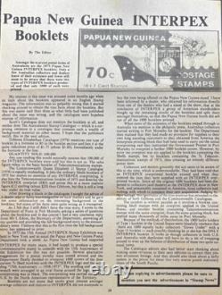 1973 Papua New Guinea INTERPEX Exhb Telecom booklet & TAA ad 1st pg RED MISSING