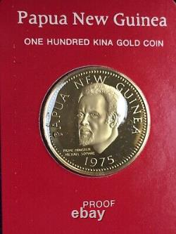 1975 100KINA Gold Commerative Proof Coin Papua New Guinea