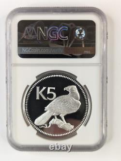 1975 FM Papua New Guinea 5 Kina PF 70 Ultra Cameo NGC TOP POP