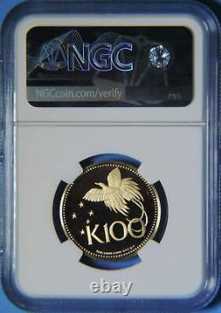 1975 FM Papua New Guinea Independence 100 Kina Gold Coin NGC PF69 Ultra Cameo