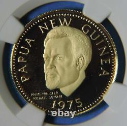 1975 FM Papua New Guinea Independence 100 Kina Gold Coin NGC PF69 Ultra Cameo