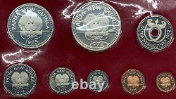 1975 PAPUA NEW GUINEA Exotic Bird Proof Set of 8 Coins 2 are Silver Kina i116658