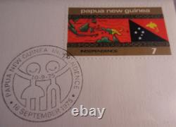 1975 PAPUA NEW GUINEA NEW GUINEA EAGLE K5 SILVER PROOF 40mm COIN PNC