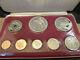 1975 PAPUA NEW GUINEA OFFICIAL PROOF COIN SET (8) with 2 SILVER COINS 1st year