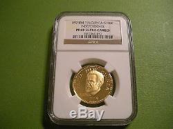 1975 Papua New Guinea. 900 Gold 100 Kina. 2769 oz. NGC PF69 Ultra Cameo