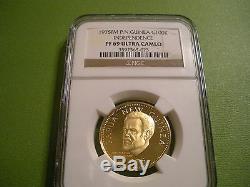 1975 Papua New Guinea. 900 Gold 100 Kina. 2769 oz. NGC PF69 Ultra Cameo