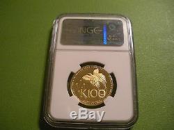 1975 Papua New Guinea. 900 Gold 100 Kina. 2769 oz. NGC PF69 Ultra Cameo