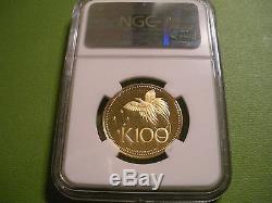 1975 Papua New Guinea. 900 Gold 100 Kina. 2769 oz. NGC PF69 Ultra Cameo