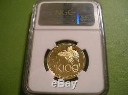 1975 Papua New Guinea. 900 Gold 100 Kina. 2769 oz. NGC PF69 Ultra Cameo