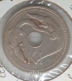 1975 Papua New Guinea Coin (F) (Mint Error, Centre Punch Off-centre)