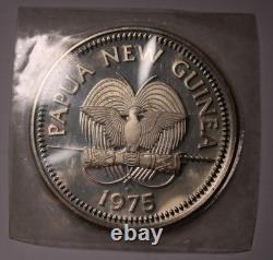 1975 Papua New Guinea PNG 10 Kina Silver (1.2372oz) Proof Coin KM# 8a GEM