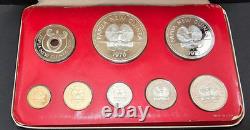 1976 Papua New Guinea Proof Coin Set 10 & 5 Kina. 925 Silver Coins 69.2g