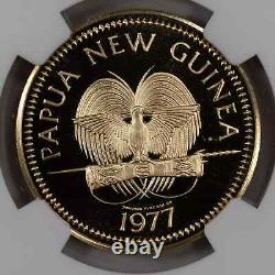 1977 Fm Proof Papua New Guinea Papuan Hornbill G100k Gold Ngc Pf 69 Cam (049)