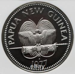 1977 Papua New Guinea Queen Elizabeth II Jubilee SILVER Coin NGC PROOF BRITISH