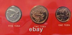 1982 PAPUA NEW GUINEA 8 COIN LIMITED EDITION SET WithCASE RARE SET (QUEENS VISIT)