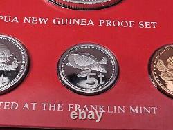 1982 PAPUA NEW GUINEA 8 COIN PROOF SET WithBOX AND COA RARE SET