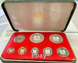 1982 Papua New Guinea 8 Coin Proof Set withBox and COA Rare Set