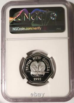 1992 Papua New Guinea Queen Alexandra Butterfly 9.57 g Platinum K100 NGC PF 69