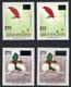 1995 PNG SG#755b/58b Emergency overprints Bird of Paradise mint Papua New Guinea