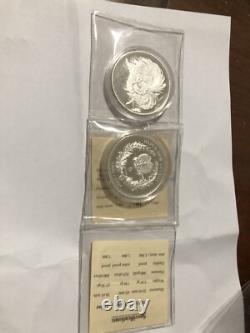 1pc X 1994 papua new guinea bird of paradise 5 Kina SILVER COIN, no discount