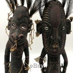 2 Vintage Ancestor figure Mindimbit Papua New Guinea Sepik Spirit Tribal Art