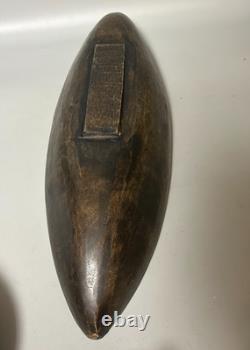 20 Long Papua New Guinea Bowl Carved Wood Feast Ceremonial Bowl & Dried Fruits