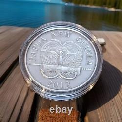 2012 Papua New Guinea 5 Kina Spiny Anteater 1 Oz. 999 Silver Coin & Diamonds