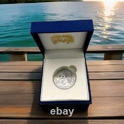 2012 Papua New Guinea 5 Kina Spiny Anteater 1 Oz. 999 Silver Coin & Diamonds