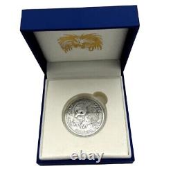 2012 Papua New Guinea 5 Kina Spiny Anteater 1 Oz. 999 Silver Coin & Diamonds