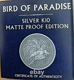 2020 Papua New Guinea 1oz Silver Bird Of Paradise MATTE PROOF PR70 PF70 PCGS COA
