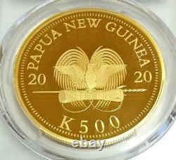 2020 Papua New Guinea 500kina 1oz gold coin PR70DCAM Limited 400pcs
