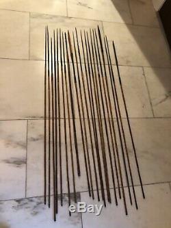 21 Antique Tribal Bamboo Hunting fishing Spears Papua New Guinea REDUCED