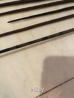 21 Antique Tribal Bamboo Hunting fishing Spears Papua New Guinea REDUCED