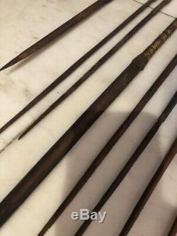 21 Antique Tribal Bamboo Hunting fishing Spears Papua New Guinea REDUCED