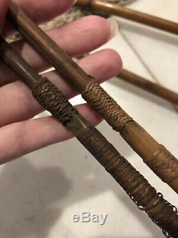 21 Antique Tribal Bamboo Hunting fishing Spears Papua New Guinea REDUCED