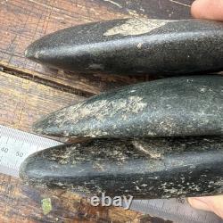 3 Good OLD Papua New Guinea Sepik River Stone Axe Adze Heads Oceanic Tribal Art