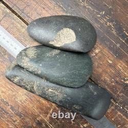 3 Good OLD Papua New Guinea Sepik River Stone Axe Adze Heads Oceanic Tribal Art