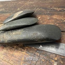 3 Good OLD Papua New Guinea Sepik River Stone Axe Adze Heads Oceanic Tribal Art