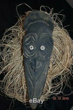 $499 Orig, Papua New Guinea Huge Crocodile Headpiece, Shell Eyes 20 Prov