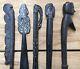 5 x MASSIM / PAPUA NEW GUINEA (PNG) ARTEFACTS SPATULAS, PESTLE & PIG STICK