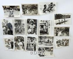 50+ Vintage WW2 Papua New Guinea Photos Natives Huts Topless Women